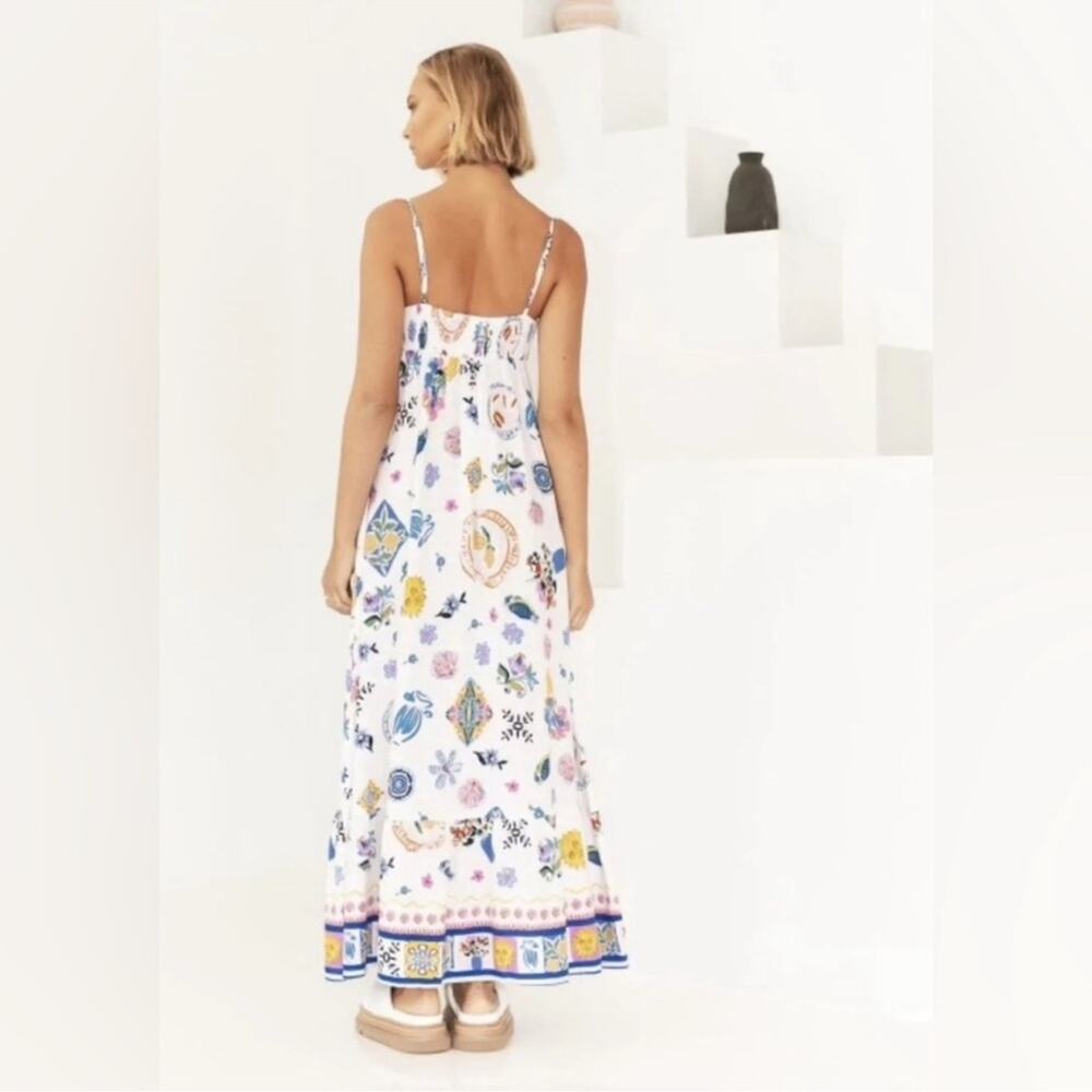 Anthropologie‎ Label of Love Portofino Midi Maxi Dress Colorful Floral Size S - Picture 3 of 13